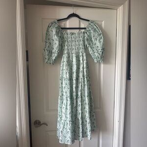 Hill House Green Floral Dress